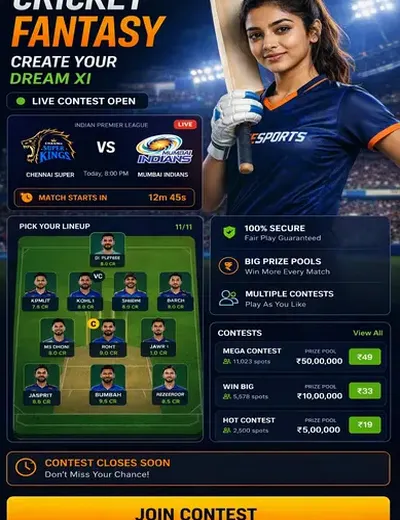 Wwwkk7 (www kk 7) fantasy cricket & matchday visual 3